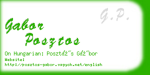 gabor posztos business card